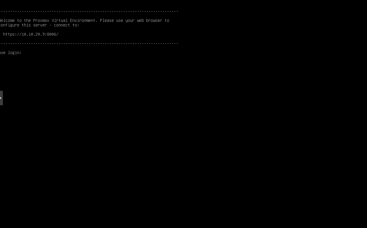 Proxmox terminal